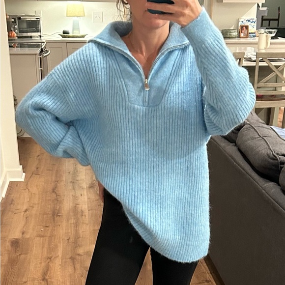 Softest Zip Sweater - Blue - Picture 1 of 3